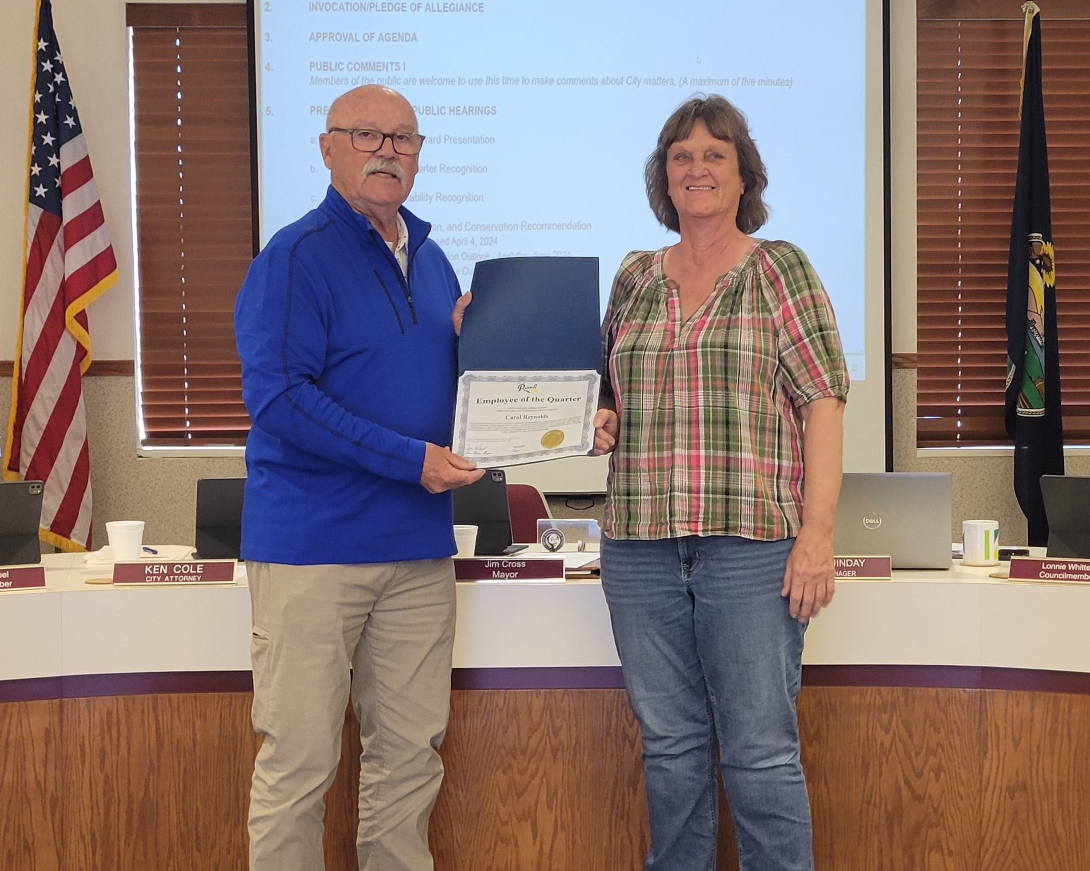 Carol Reynolds Recognized as Employee of the Quarter April 2024